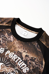 Men's Breathable Side Mesh Panelled Trendy Print T-Shirt