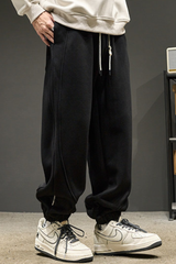 Men's Summer Solid Drawstring Heavy Jogger Pants