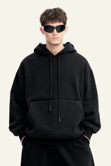 Men's Streetwear Fleece-lined Front Pocket Hoodie