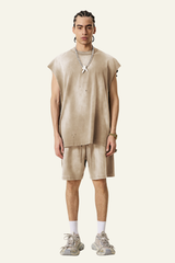 Men's Vintage Gradient Cotton Set:T-shirt And Short