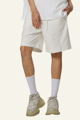 Women's  Cotton Heavyweight Drawstring Straight Leg Short