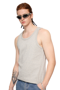 Men's Summer 315g Heavy Cotton Solid Ribbed Tank