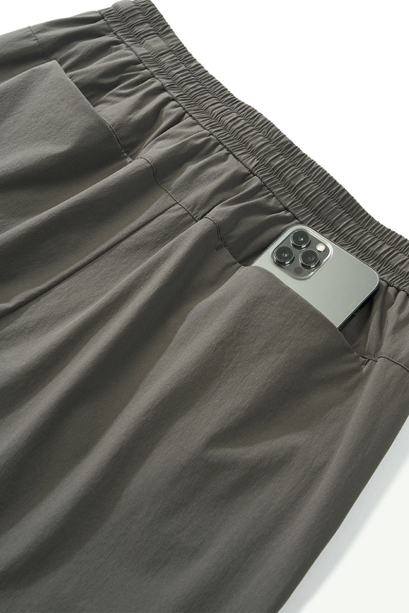 Men's Streetwear Side Pleated Quick-Dry Straight Leg Pants