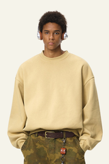 Men's Crewneck Curved Sleeve Pullover