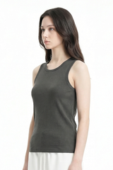 Women's Summer 430g Heavy Ribbed Solid Sleeveless Tank