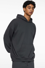 Men's Fall Winter 430g Terry Solid Loose DropShoulder Hoodie