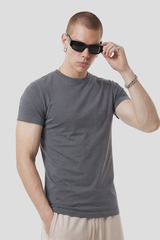 Men's Summer 210g Ribbed Set-in Cooling Quick Dry Slim Tee