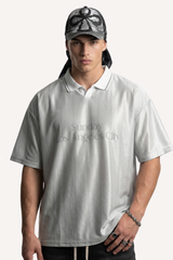 Men's Spring Summer Retro Acetate Stripe Colorblock Polo