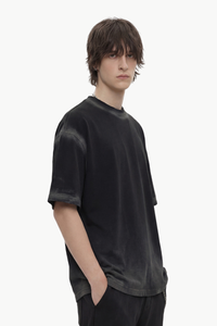 Men's Summer 280g Cotton Spray Wash Gradient Tee