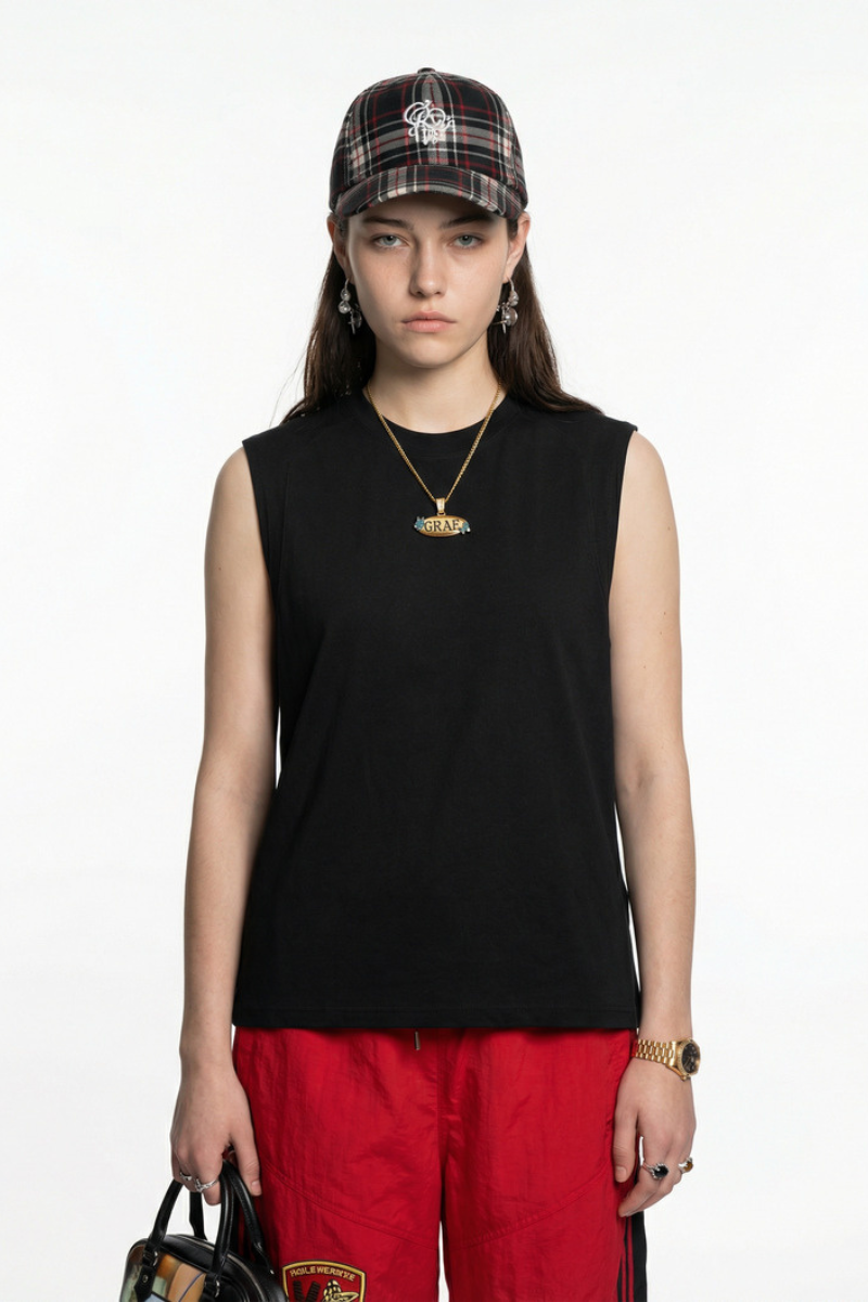 Women's High Elasticity 220g Raglan Sleeveless Tank Top