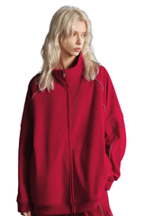 Women's Fall 365g Reflective Stripe Loose Zip Jacket