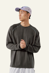 Men's Athletic Color Block Long-sleeve T-shirt.