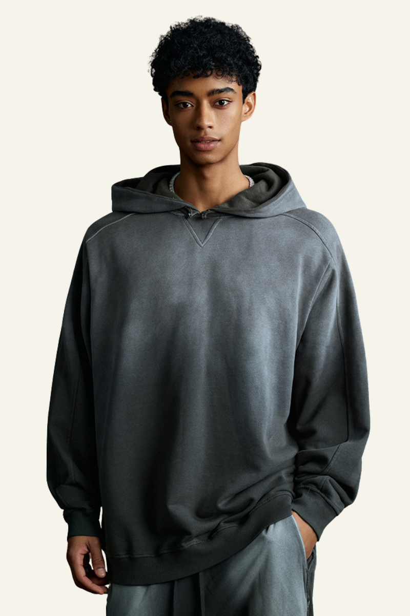 Men's Gradient Color Cotton Hoodie