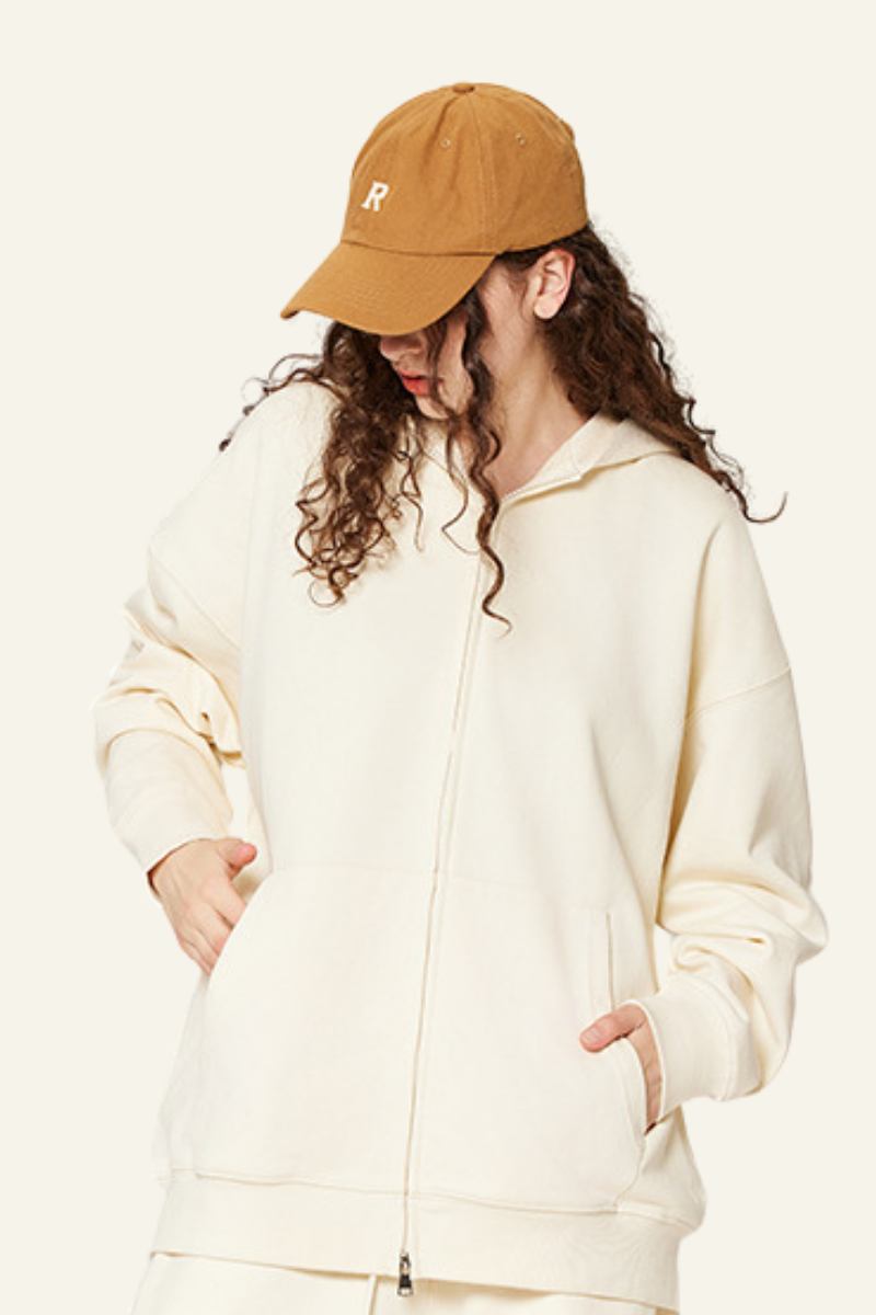 Women's  Streetwear Full Zipper Hooded Jacket