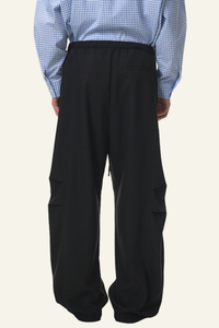Men's Streetwear Linen Pleadted Wide-leg Pants
