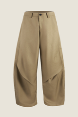 Men's 3D Curved Double Hem Back Pocket Wide Leg Cargo Pants