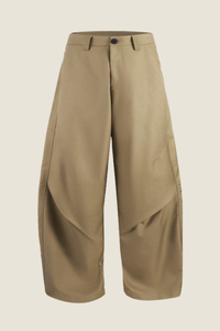 Men's 3D Curved Double Hem Back Pocket Wide Leg Cargo Pants