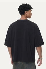 Men's 280g Cropped Oversized Crewneck Terry Cuff Vintage Tee