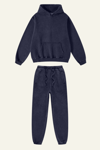 Women's Over Size Set:Hoodie & Cuffed Sweatpants
