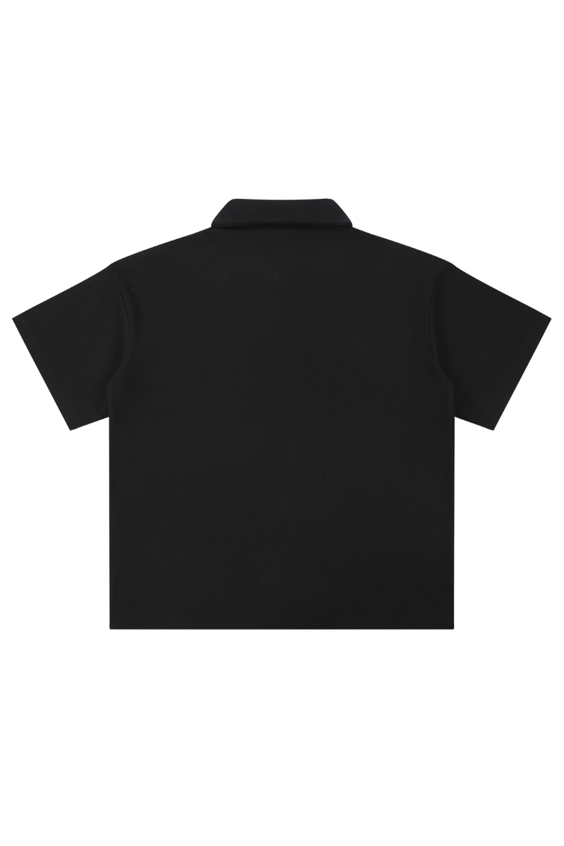 Men's Summer 330g Diamond Waffle Split Hem Polo