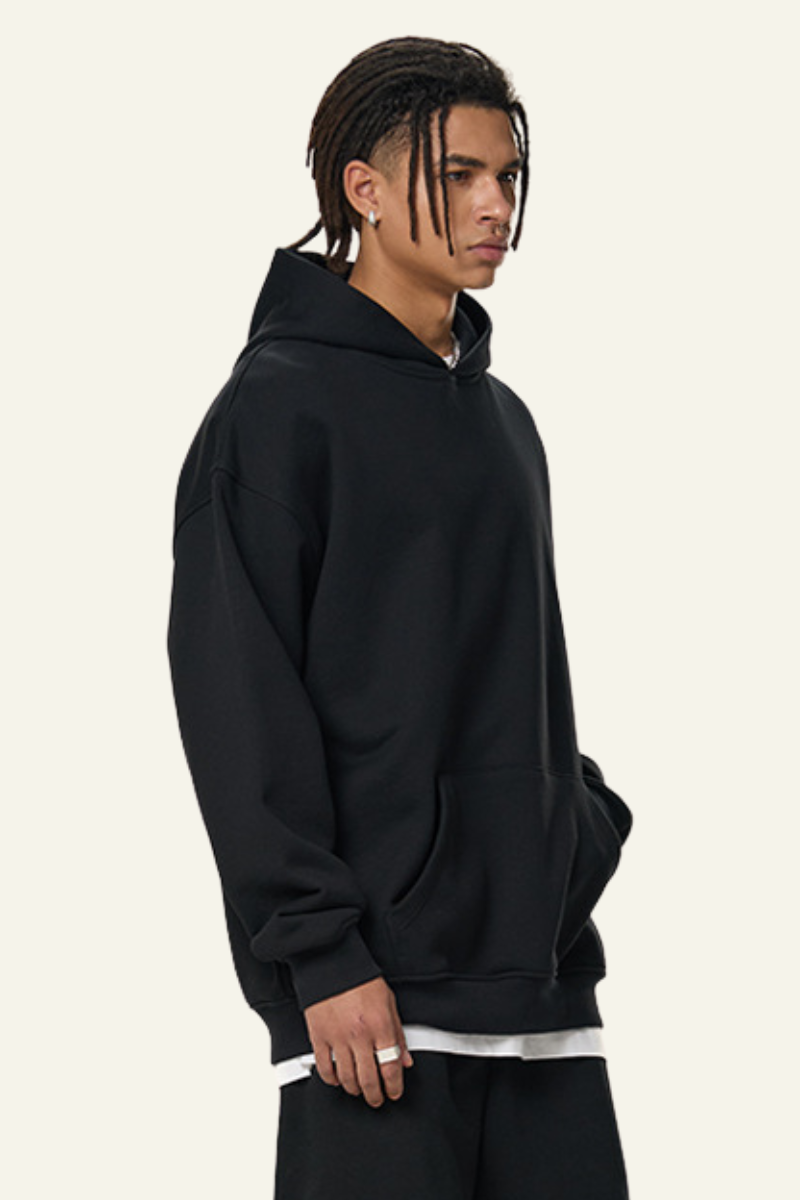 Men's Cotton Streetwear Front Pocket Hooded