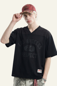 Men's Cotoon Streetwear  Faux Embroidery T-shirt