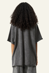 Women's Washed Wax-Dyed Cotton  T-shirt.