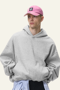 Men's Streetwear Short Curved-Hem  Hoodie