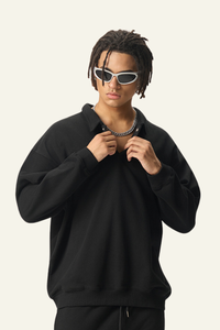 Men's Streetwear Polo Collar Relaxed Sweatshirts