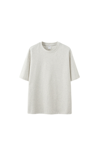 Men's Spring Summer 260g Solid Crewneck Oversized Tee
