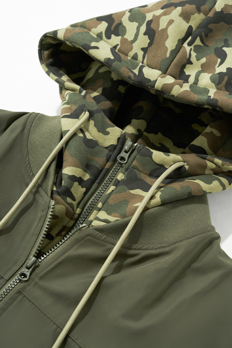 Men's Removable Faux-two-piece Baseball Jacket