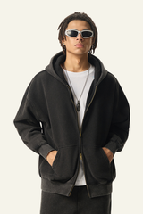 Men's Streetwear Fleece-Lined Hooded Jacket