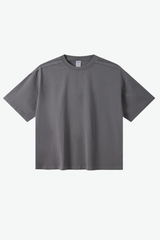 Unisex 275g Cotton Washed Raw Edge Patchwork Sports Tee