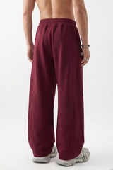 Men's Spring 390g Patchwork Pleated Curved Wide Pants