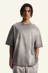 Men's Cotton Streetwear Washed Vintage  T-shirt