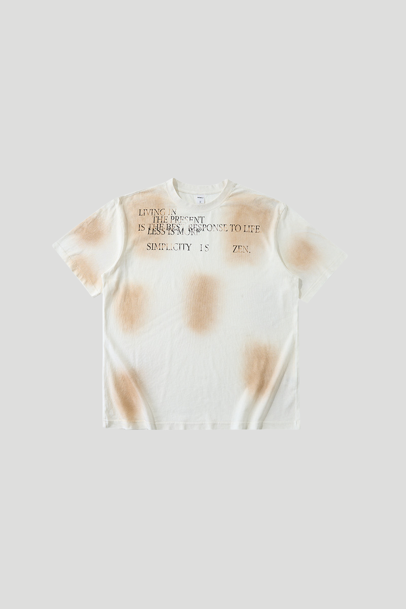 Women's Cotton Linen Tie Dye Colorblock Oversized Tee