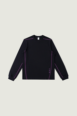 Men's Cotton Linen Symbol Print Colorblock Long Sleeve Tee