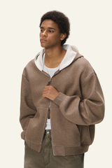 Men's Streetwear Double-Sided Zip Hooded Jacket