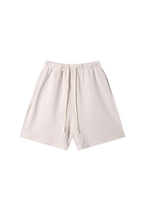 Unisex Spring Summer 360g Cotton Washed Drawstring Shorts
