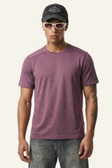 Unisex Round Neck Drape Sleeve Loose Fit T-shirt