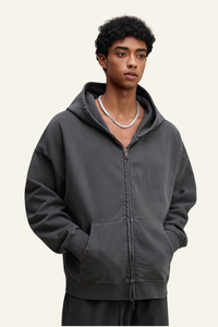 Men's Heavyweight Vintage Washed Cotton Hooded Jacket