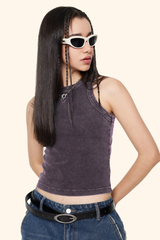 Women's Spring Summer 235g Cooling Washed Crewneck Tank