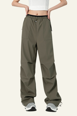 Women's Water-Resistant Lightweight Pleated  Cargo Pants