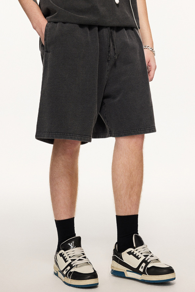 Men's Summer 320g Snow Wash Cotton Loose 5" Shorts