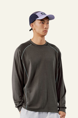 Men's Athletic Color Block Long-sleeve T-shirt.