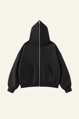 Men's Streetwear Cropped Full Zipper Hooded Jacket