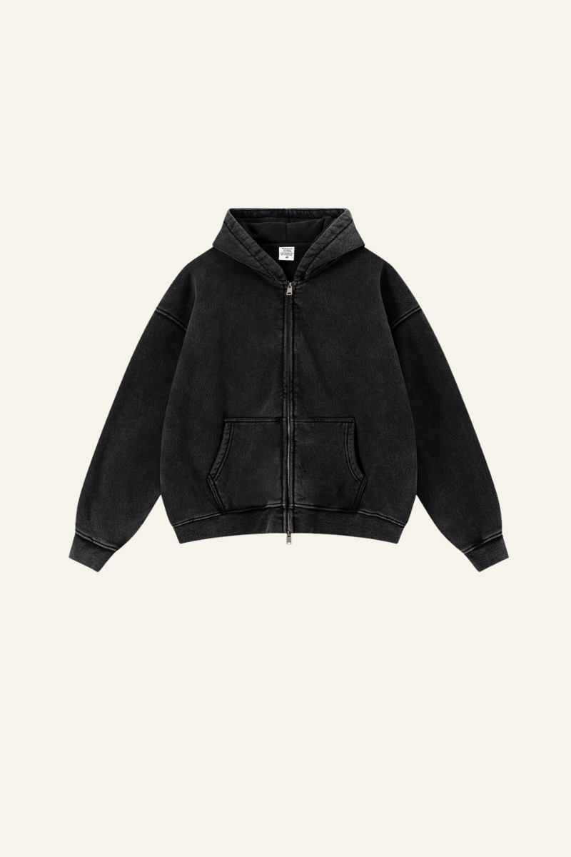 Men's Full Zipper Pocket Hooded Jacket