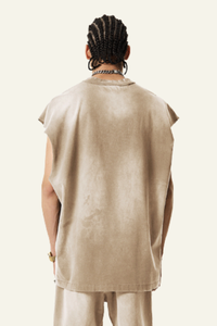 Men's Vintage Gradient Cotton Sleeveless T-shirt