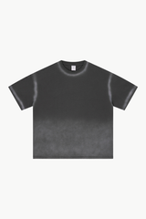 Men's Summer 280g Cotton Spray Wash Gradient Tee