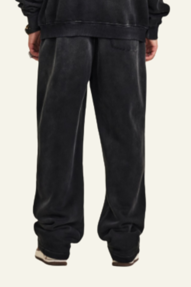 Men's Washed Straight-Leg Pants.